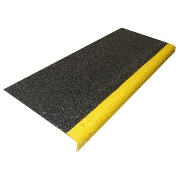 Heavy Duty GRP Anti-Slip Stair Tread Covers Black/Yellow