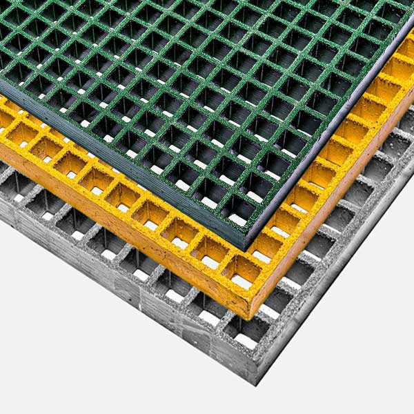  Open-Mesh 50mm Thick GRP Grating Panels 