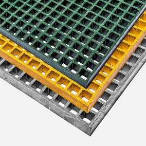  Open-Mesh 50mm Thick GRP Grating Panels 