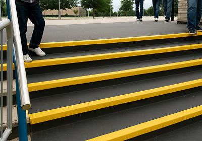 slip-resistant stair nosing covers for UK buildings